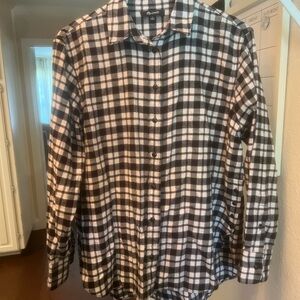 Madewell Black and White Button Down Shirt